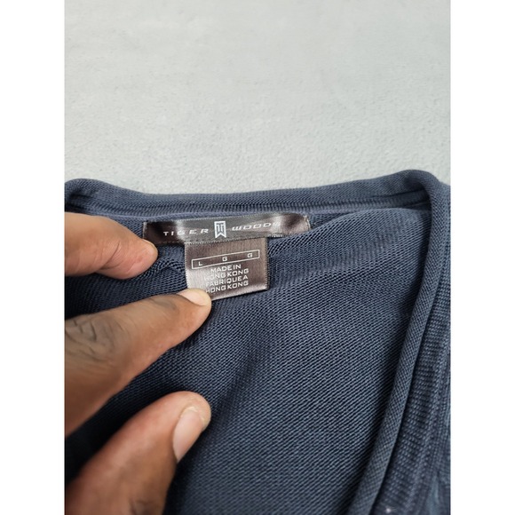 Tiger Woods Collection Sweater Vest Mens Large V Neck Stretch Lightweight Prep - Picture 2 of 7